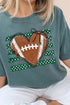 Green Football Sweetheart Comfort Colors Adult Ring-Spun Cotton Tee