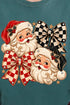 Merry Check Santa Comfort Colors Adult Ring-Spun Cotton Tee