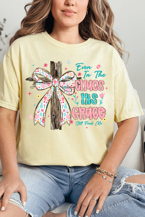 In The Chaos Coquette Cross Comfort Colors Adult Ring-Spun Cotton Tee