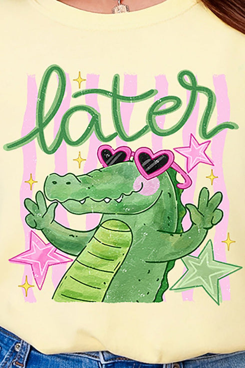 Preppy Later Gator Comfort Colors Adult Ring-Spun Cotton Tee
