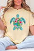 Seaside Sparkle Turtle Comfort Colors Adult Ring-Spun Cotton Tee