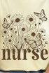 Wildflower Nurse Comfort Colors Adult Ring-Spun Cotton Tee