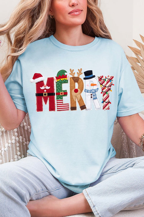 Christmas Characters Merry Comfort Colors Adult Ring-Spun Cotton Tee
