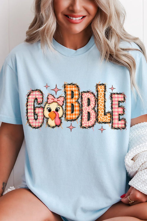Gobble In Gingham Comfort Colors Adult Ring-Spun Cotton Tee