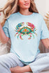 Seaside Sparkle Crab Comfort Colors Adult Ring-Spun Cotton Tee