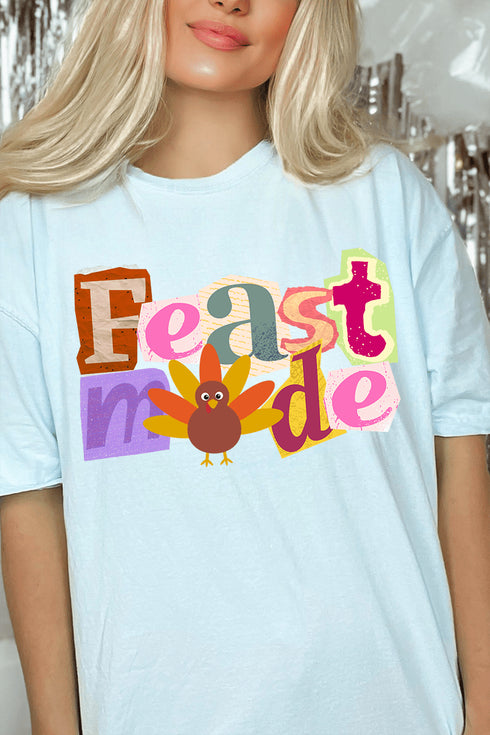 Turkey Feast Mode Comfort Colors Adult Ring-Spun Cotton Tee