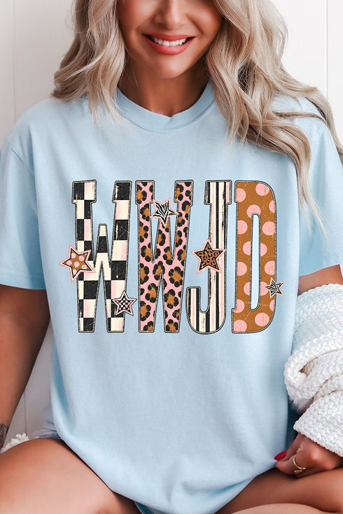 WWJD Pattern Pop Comfort Colors Adult Ring-Spun Cotton Tee