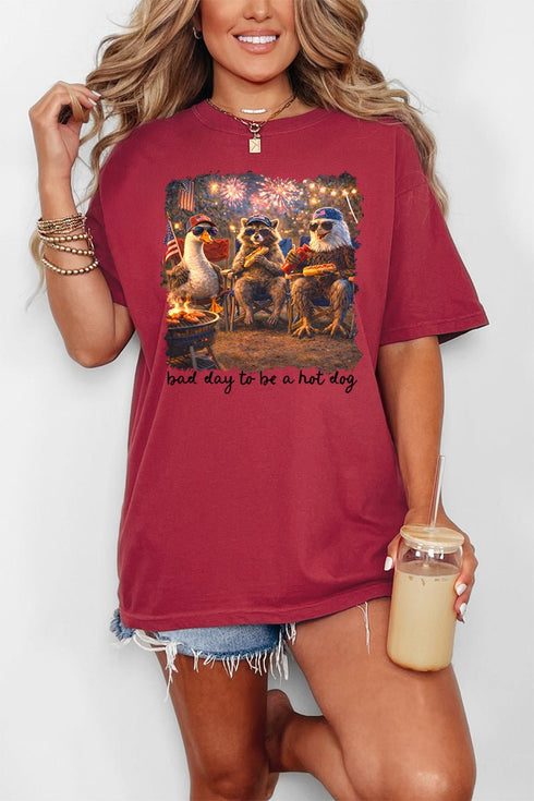 Patriotic Trio Hot Dog Comfort Colors Adult Ring-Spun Cotton Tee