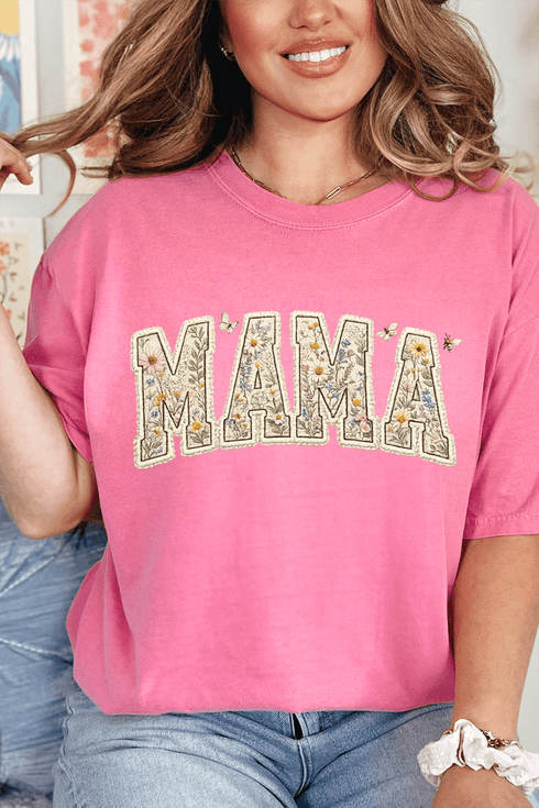 Buzzing Blooms Mama Comfort Colors Adult Ring-Spun Cotton Tee