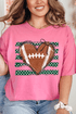 Green Football Sweetheart Comfort Colors Adult Ring-Spun Cotton Tee