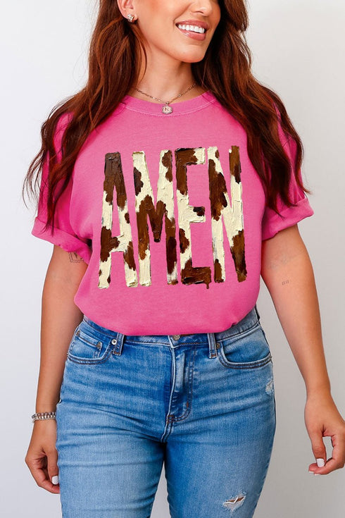 Painted Cow Amen Comfort Colors Adult Ring-Spun Cotton Tee