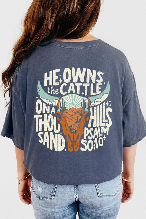 On A Thousand Hills Front & Back Comfort Colors Adult Ring-Spun Cotton Tee