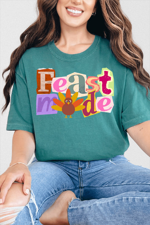 Turkey Feast Mode Comfort Colors Adult Ring-Spun Cotton Tee