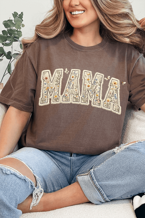 Buzzing Blooms Mama Comfort Colors Adult Ring-Spun Cotton Tee
