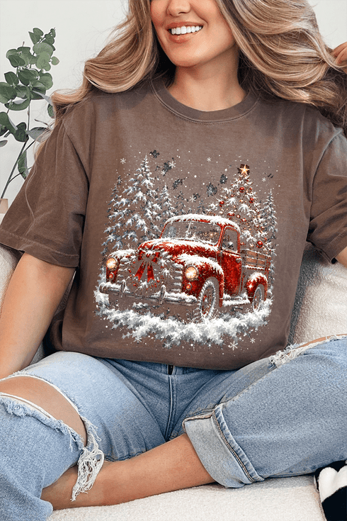 Evergreen Christmas Drive Comfort Colors Adult Ring-Spun Cotton Tee