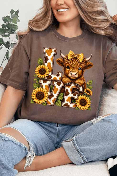 Little Highland Love Comfort Colors Adult Ring-Spun Cotton Tee