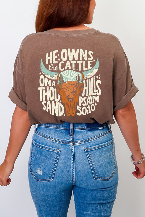 On A Thousand Hills Front & Back Comfort Colors Adult Ring-Spun Cotton Tee