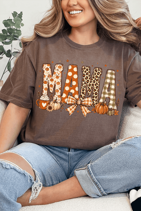 Pumpkin Spice Mama Comfort Colors Adult Ring-Spun Cotton Tee