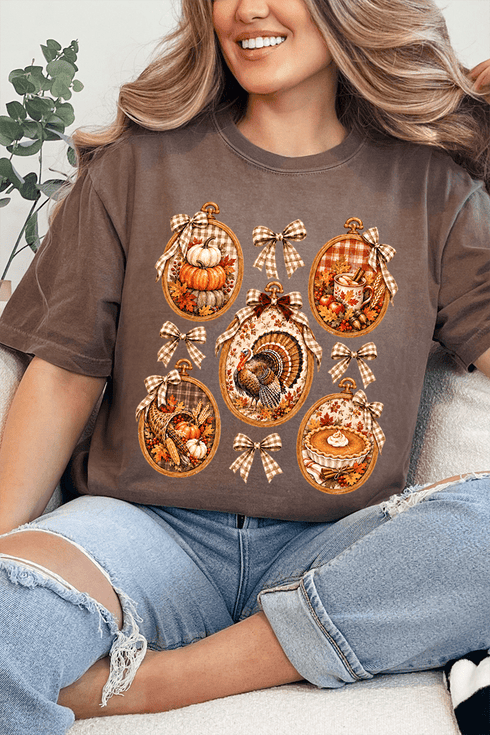 Thanksgiving Portraits Comfort Colors Adult Ring-Spun Cotton Tee