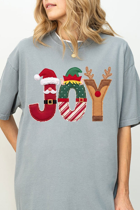 Christmas Characters Joy Comfort Colors Adult Ring-Spun Cotton Tee