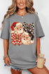 Merry Check Santa Comfort Colors Adult Ring-Spun Cotton Tee