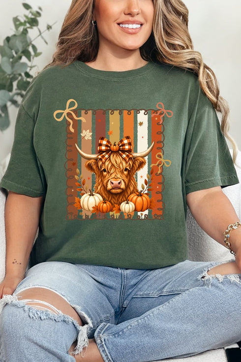 Highland In Autumn Comfort Colors Adult Ring-Spun Cotton Tee