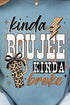 Kinda Boujee Kinda Broke Comfort Colors Adult Ring-Spun Cotton Tee