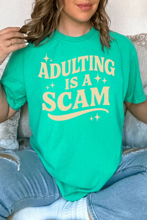 Adulting Is A Scam Comfort Colors Adult Ring-Spun Cotton Tee