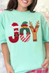 Christmas Characters Joy Comfort Colors Adult Ring-Spun Cotton Tee