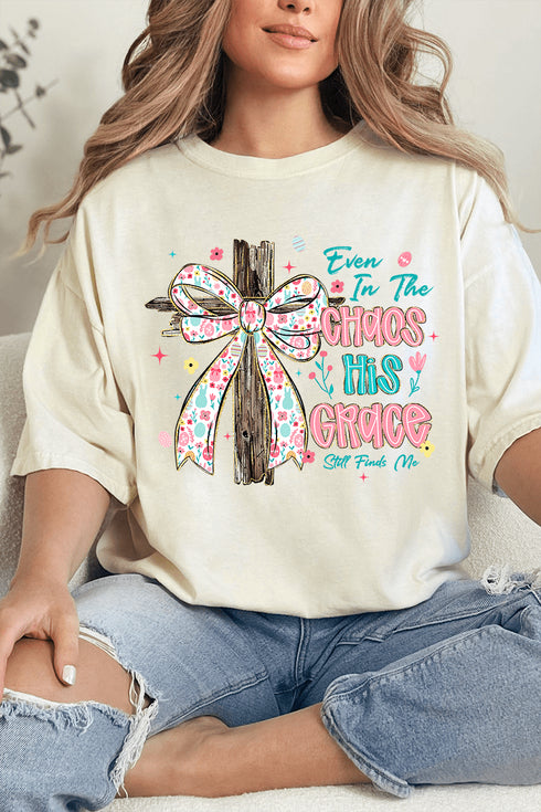 In The Chaos Coquette Cross Comfort Colors Adult Ring-Spun Cotton Tee