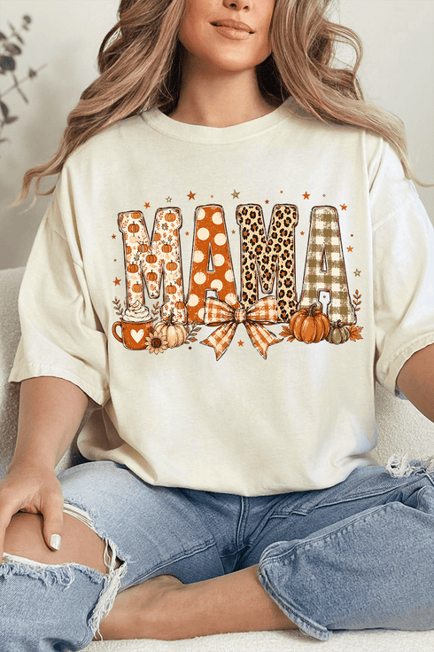 Pumpkin Spice Mama Comfort Colors Adult Ring-Spun Cotton Tee