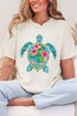 Seaside Sparkle Turtle Comfort Colors Adult Ring-Spun Cotton Tee