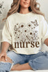 Wildflower Nurse Comfort Colors Adult Ring-Spun Cotton Tee