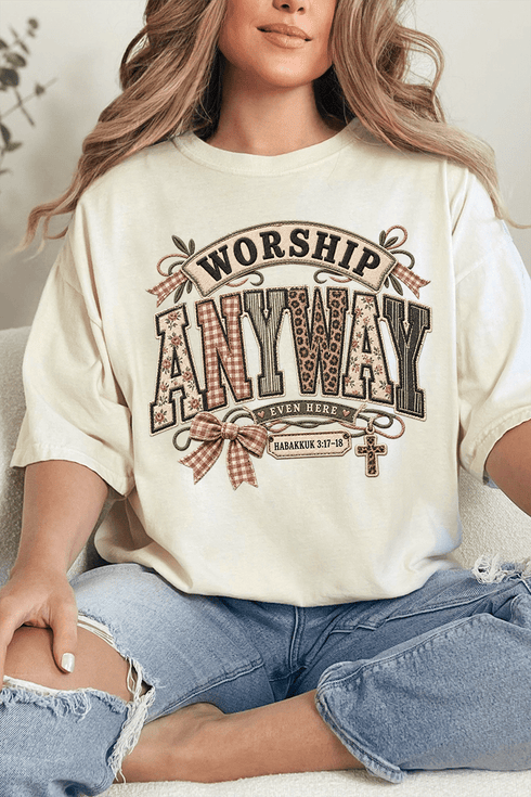Worship Anyway Comfort Colors Adult Ring-Spun Cotton Tee