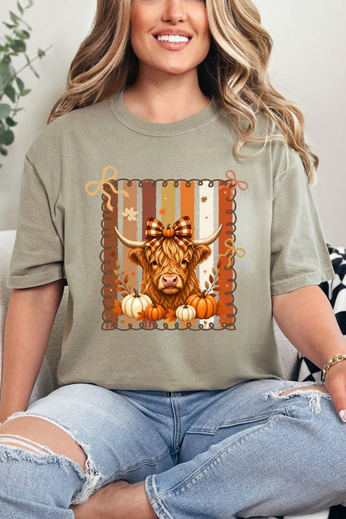 Highland In Autumn Comfort Colors Adult Ring-Spun Cotton Tee