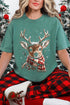 Snow Kissed Reindeer Comfort Colors Adult Ring-Spun Cotton Tee
