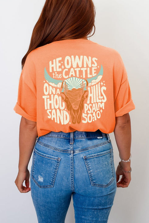On A Thousand Hills Front & Back Comfort Colors Adult Ring-Spun Cotton Tee