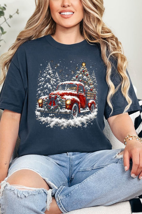 Evergreen Christmas Drive Comfort Colors Adult Ring-Spun Cotton Tee