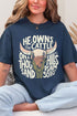 Peach He Owns The Cattle Comfort Colors Adult Ring-Spun Cotton Tee