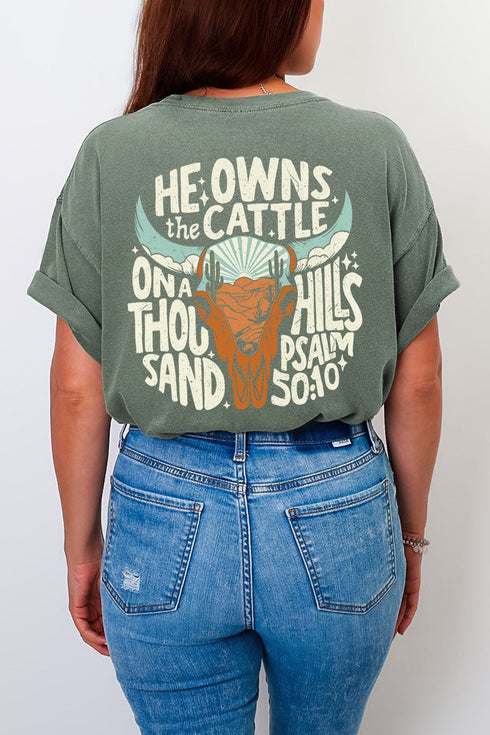 On A Thousand Hills Front & Back Comfort Colors Adult Ring-Spun Cotton Tee