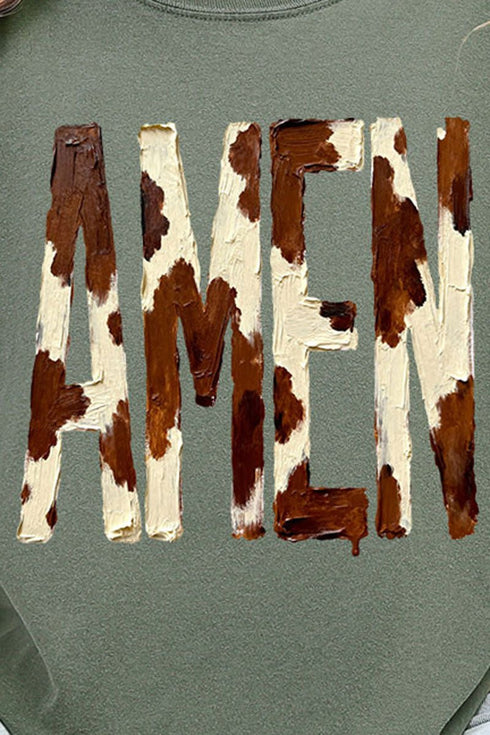 Painted Cow Amen Comfort Colors Adult Ring-Spun Cotton Tee