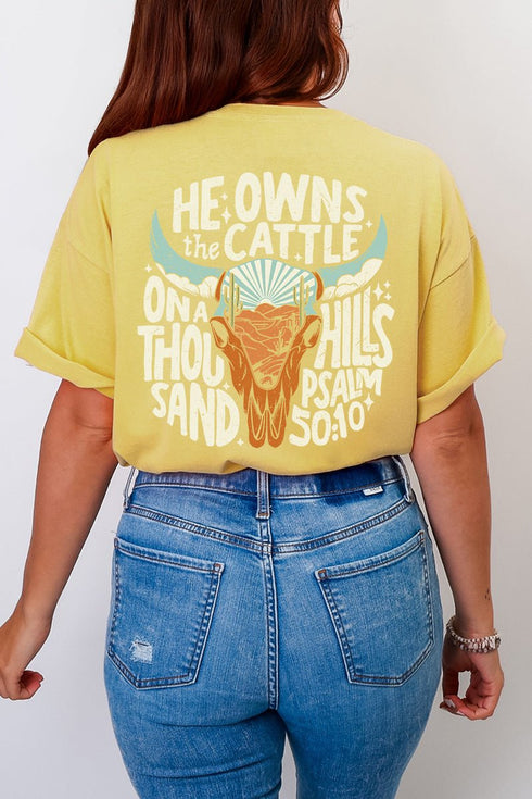 On A Thousand Hills Front & Back Comfort Colors Adult Ring-Spun Cotton Tee
