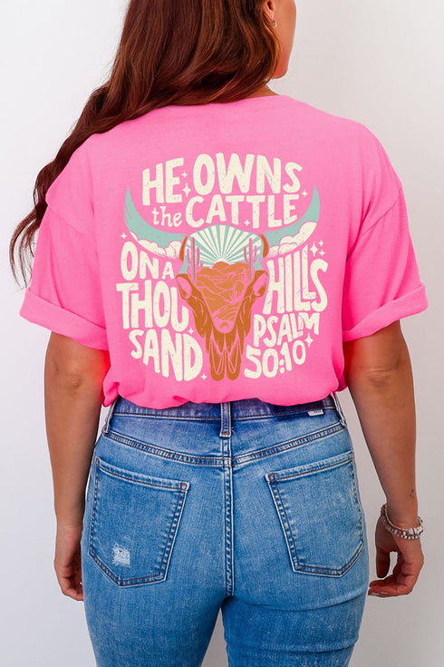On A Thousand Hills Front & Back Comfort Colors Adult Ring-Spun Cotton Tee
