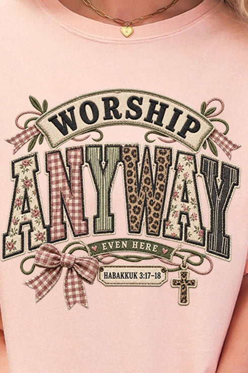 Worship Anyway Comfort Colors Adult Ring-Spun Cotton Tee