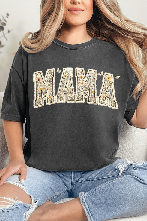 Buzzing Blooms Mama Comfort Colors Adult Ring-Spun Cotton Tee