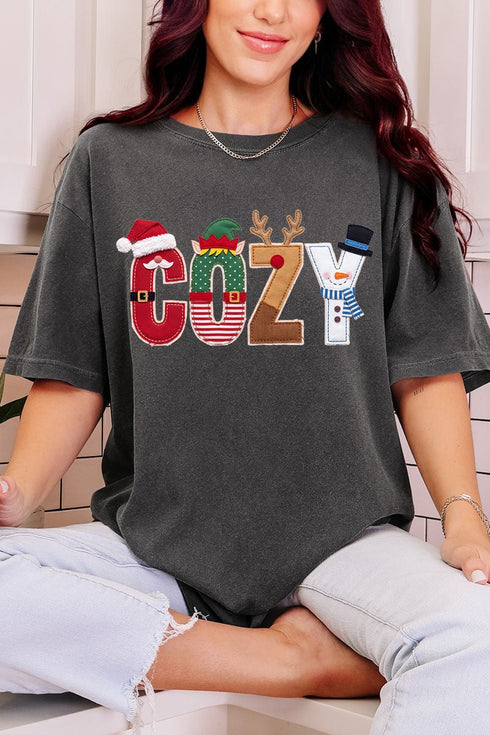 Christmas Characters Cozy Comfort Colors Adult Ring-Spun Cotton Tee