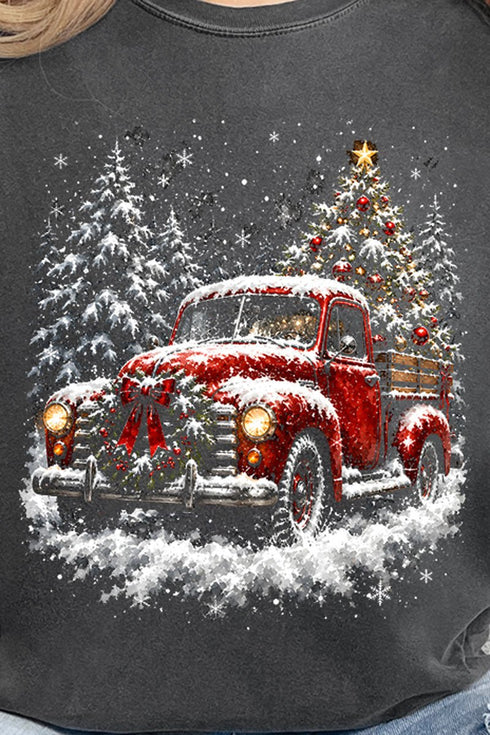 Evergreen Christmas Drive Comfort Colors Adult Ring-Spun Cotton Tee