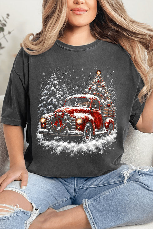 Evergreen Christmas Drive Comfort Colors Adult Ring-Spun Cotton Tee