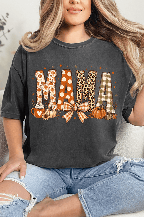 Pumpkin Spice Mama Comfort Colors Adult Ring-Spun Cotton Tee