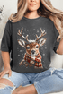 Snow Kissed Reindeer Comfort Colors Adult Ring-Spun Cotton Tee
